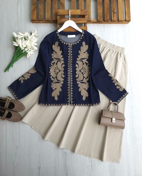 HQSA NAKIŞLI KOT CEKET 3233-12-LACİVERT - 1