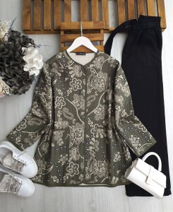 HUAL DÜĞMELİ CEPLİ DESENLİ KAPİTONE KAP B8-3-3197-07-YEŞİL - 1