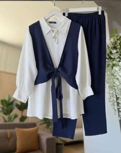 HUFA FONKSİYONEL BAĞLAMALI BOLEROLU ÜÇLÜ TAKIM A10-2-1643-12-LACİVERT - 1