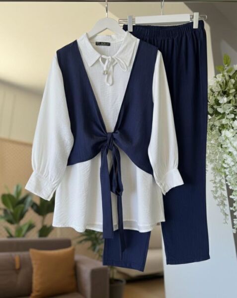 HUFA FONKSİYONEL BAĞLAMALI BOLEROLU ÜÇLÜ TAKIM A10-2-1643-12-LACİVERT - 1