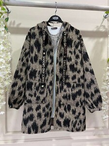SOYGA ÇİFT CEP LEOPAR DESENLİ KISA KAP CEKET B8-1-3182-43-CAMEL - 
