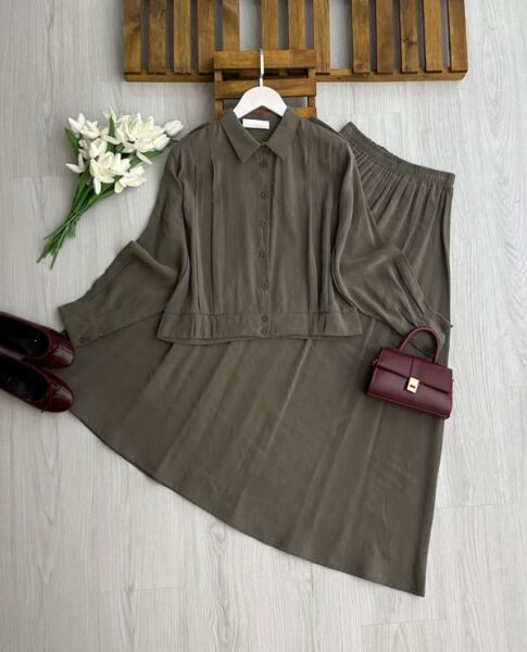 LUVYES ÖNÜ NEVRULU CUPRA ETEKLİ TAKIM A3-4-1724-09-HAKİ - 1