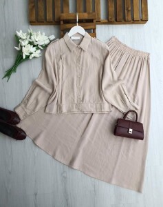 LUVYES ÖNÜ NEVRULU CUPRA ETEKLİ TAKIM A3-4-1724-34-BEJ - 1