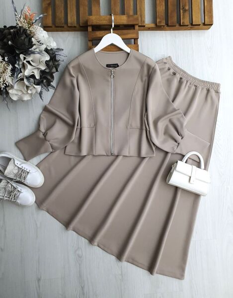 KALYEL MANŞETLİ BALON KOL ETEKLİ TAKIM A5-5-1699-22-TAŞ - 1