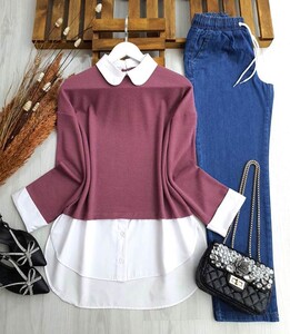 KEVHA GÖMLEK GARNİLİ TUNİK B11-3-5381-16-GÜL - 