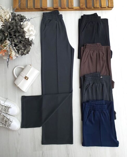 KOFE ÇİMALI CEPLİ BELİ LASTİKLİ BOL PANTOLON B8-4-6075-29-ANTRASİT - 1