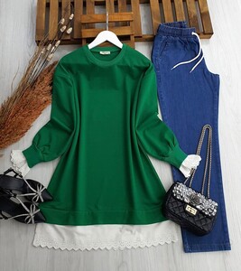 KULS GÜPÜR DETAYLI TUNİK B2-5-5352-54-BENETTON - 