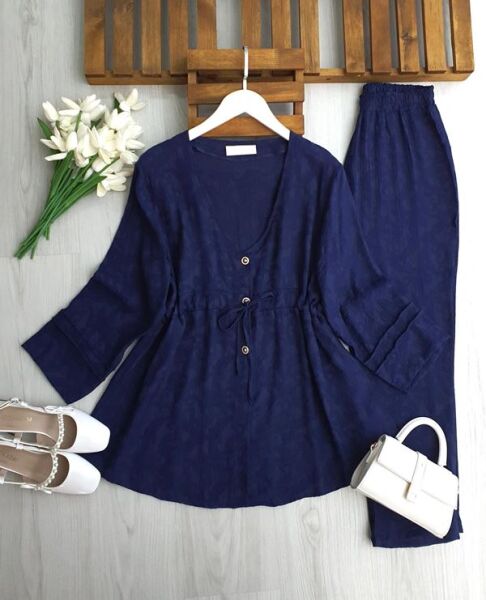 KUNG BELİ BAĞCIKLI JAKAR İKİLİ TAKIM 1753-12-LACİVERT - 1