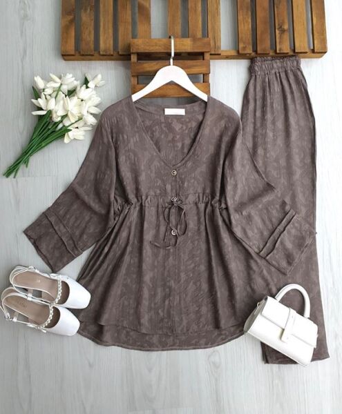 KUNG BELİ BAĞCIKLI JAKAR İKİLİ TAKIM 1753-25-VİZON - 1