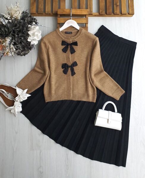 LARGA ÖNÜ AÇIK FİYONKLU HIRKA A8-1-8159-48-BİSKÜVİ - 1