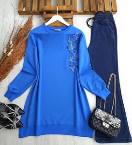 LEL DANTEL DETAYLI TUNİK B1-5-5456-14-SAKS - 