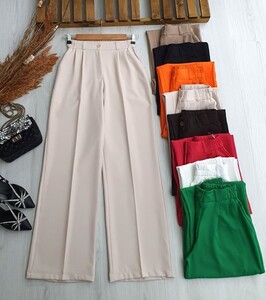 LERSE BELİ LASTİKLİ BOL PAÇA PANTOLON B7-3-23265-34-BEJ - 