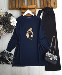 LOBAN ÖNÜ CEKETLİ AYI TUNİK 5640-12-LACİVERT - 