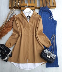 LOME CEPLİ KAPŞONLU BONDİT KAP A7-2-3145-48-BİSKÜVİ - 