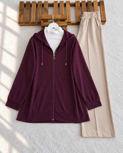 LONEV ÖNÜ FERMUARLI KISA KAP-B4-5- 30001-04-BORDO - 