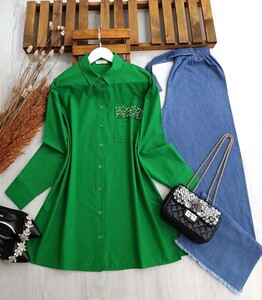 LOSCE CEP KAPAK TAŞLI SALAŞ GÖMLEK B9-4-5269-54-BENETTON - 