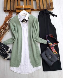 LOUS SELANİK ÖRGÜ TRİKO HIRKA C9-8050-08-MİNT - 