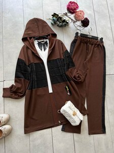 LOVSA DİKİŞLİ SİM GARNİLİ İKİLİ TAKIM B11-4-1499-37-KAHVE - 