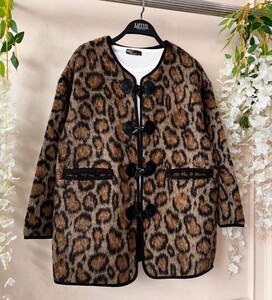 LÖVYA ÖNÜ DÜĞMELİ CEPLİ LEOPAR CEKET B1-5- 3180-35-LEOPAR - 