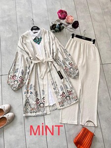 LOZA ETNİK KETEN KİMONO TAKIM C11-1450-08-MİNT - 