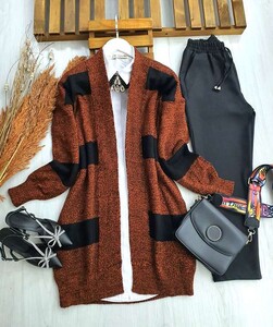 LRESİ KILÇILLI TRİKO HIRKA C11-3125-06-KİREMİT - 