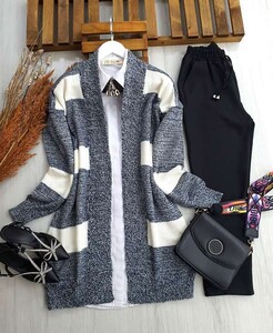 LRESİ KILÇILLI TRİKO HIRKA C11-3125-10-MAVİ - 