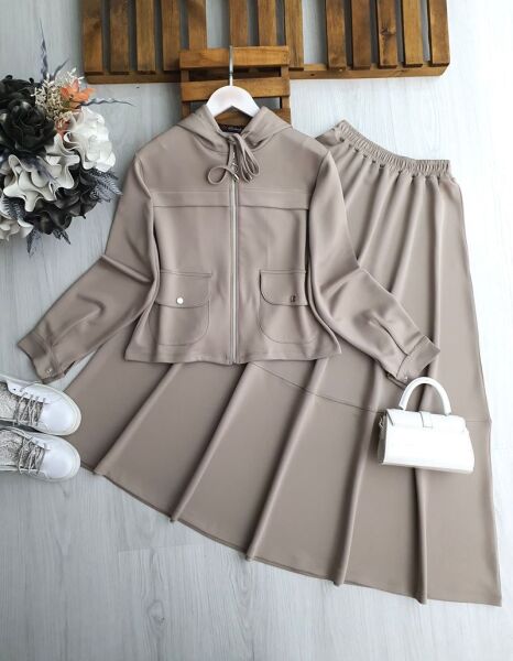 LUGSA OVAL CEPLİ PANEL ŞERİTLİ FERMUARLI ETEKLİ TAKIM 1689-22-TAŞ - 1