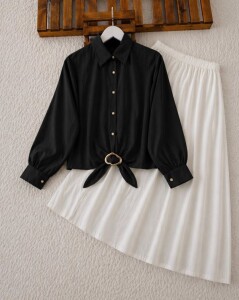 LULSA ÖN TOKA BAĞLAMALI GÖMLEK B6-4-5736-01-SİYAH - 