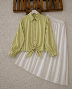 LULSA ÖN TOKA BAĞLAMALI GÖMLEK B6-4-5736-07-YEŞİL 