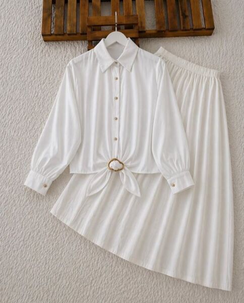 LULSA ÖN TOKA BAĞLAMALI GÖMLEK B6-4-5736-20-BEYAZ - 1