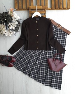 LUMCE GOLD DÜĞME TRİKO HIRKA 8192-37-KAHVE - 1