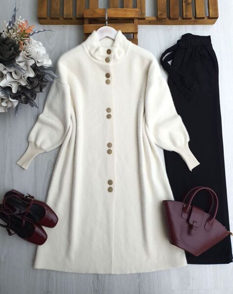 LUMES ÖNÜ DÜĞMELİ SAKAL İPLİK KAP A6-6-8154-20-BEYAZ - 1