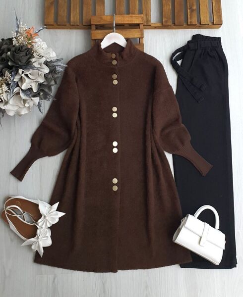 LUMES ÖNÜ DÜĞMELİ SAKAL İPLİK KAP A6-6-8154-37-KAHVE - 1