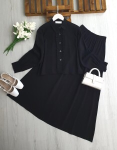 LUMGES ÖNÜ FIRFIRLI ETEKLİ TAKIM A3-1-1708-01-SİYAH - 1