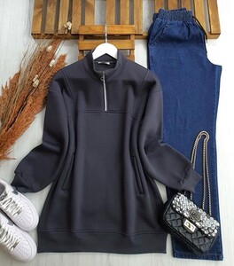 MAGVE FLETO CEPLİ ÜÇ İPLİK SWEAT -5389-29-ANTRASİT - 