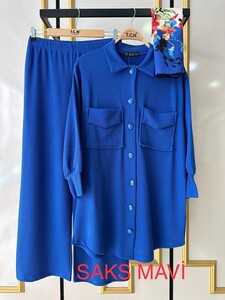 MESTT DÜĞMELİ CEPLİ SALAŞ İKİLİ TAKIM B7-4-1419-14-SAKS - 