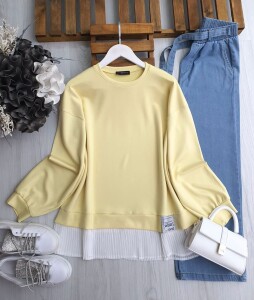 MİLSA ETEK UCU PİLİSELİ SALAŞ TUNİK B3-6-5616-23-SARI - 1