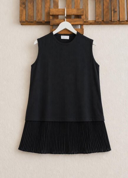 NAED ALTI PİLİSELİ PENYE VİSKON İÇ TUNİK A4-2-5721-01-SİYAH - 1