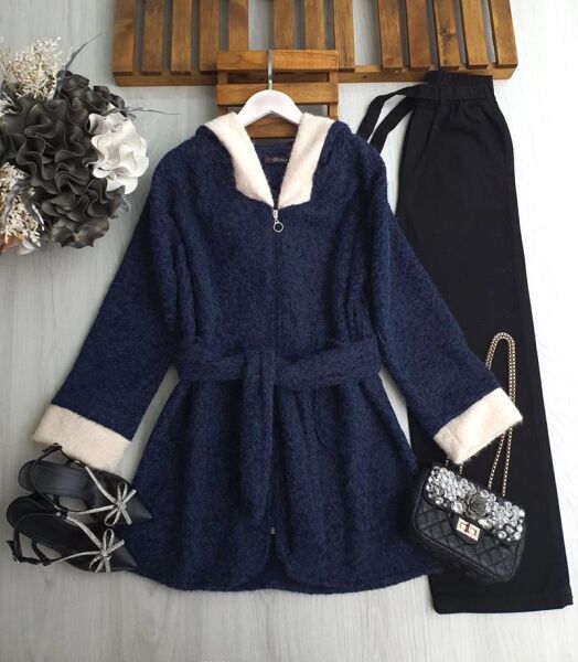 NEBS FERMUARLI GARNİLİ ÇİFT CEP KEMERLİ KAŞE KAP 3208-12-LACİVERT - 1