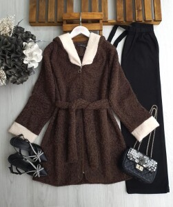 NEBS FERMUARLI GARNİLİ ÇİFT CEP KEMERLİ KAŞE KAP 3208-37-KAHVE - 