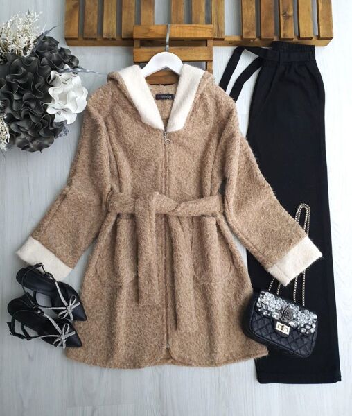 NEBS FERMUARLI GARNİLİ ÇİFT CEP KEMERLİ KAŞE KAP 3208-48-BİSKÜVİ - 1