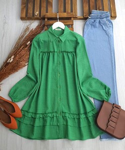 NELP PİLELİ KAT KAT SALAŞ TUNİK B8-2-5333-54-BENETTON - 