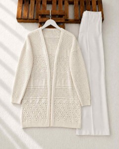 NOALS İŞLEMELİ DOKUMA HIRKA-8210-22-TAŞ - 