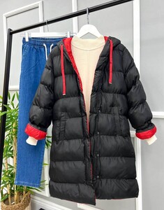 NOVİN ASTARI RENKLİ ŞİŞME MONT -C4-3151-03-KIRMIZI - 
