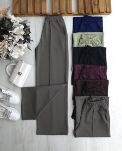 NUFYEZ ÇİMALI BELİ LASTİKLİ BOL PANTOLON A3-5-6085-09-HAKİ - 1