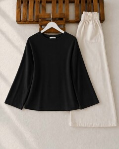 OGSE SALAŞ DÜZ İNCE SWEAT 5771-01-SİYAH - 
