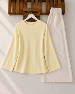 OGSE SALAŞ DÜZ İNCE SWEAT 5771-23-SARI - 