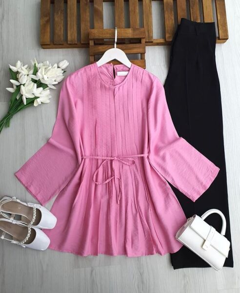 OLFES ÖNÜ PİLİSELİ SALAŞ TUNİK B5-1-5662-05-PUDRA - 1