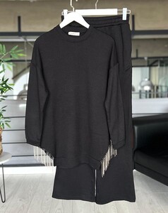 OLGE TAŞ PÜSKÜLLÜ İKİLİ TAKIM B1-5-23290-01-SİYAH - 