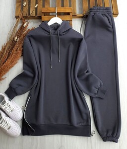 ONEL YANLARI FERMUARLI SWEAT C3-5380-29-ANTRASİT - 